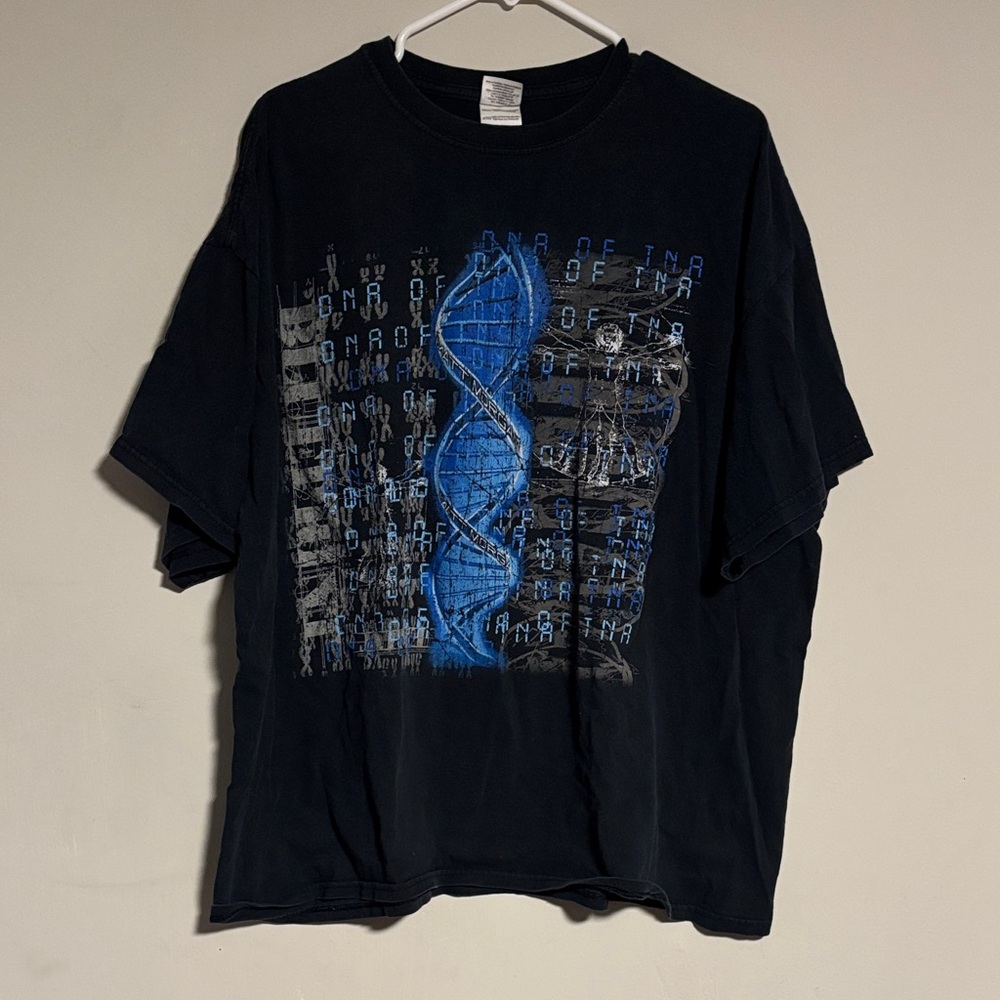 Vintage Men's TNA Wrestling Matt Morgan Black and Blue Graphic T-Shirt Sz. 2XL